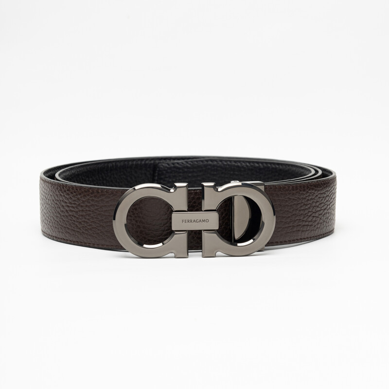 Ferragamo men's belt belt business formal wear 3.5CM wide free-cut double-sided gift for boyfriend Luxury goods 679710 689134