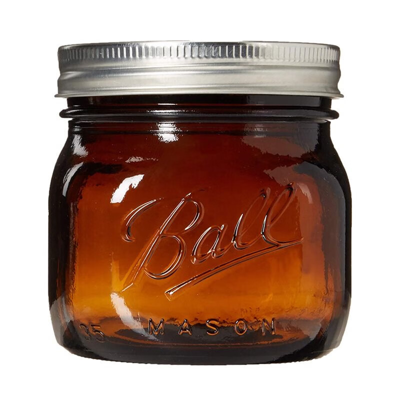 Huaixi Ball masonjar American pipe grass tobacco tea brown light-proof brown mason jar moisturizing sealed jar mason jar split lid (excluding bottle single lid)