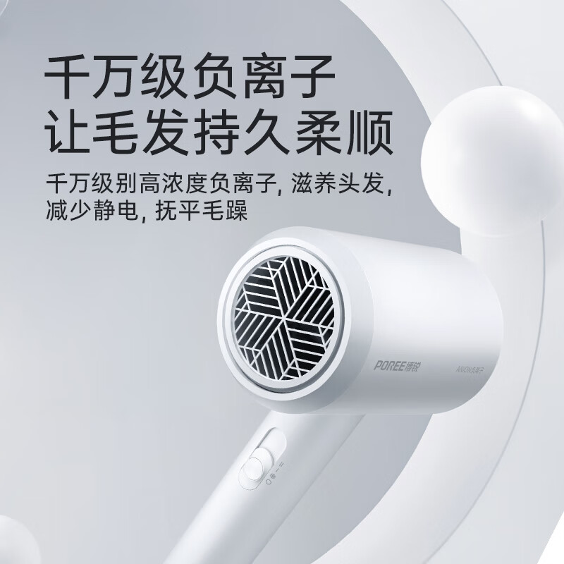 FLYCO Bo Rui hair dryer household negative ion high power does not damage hair Portable ladies hair dryer student dormitory birthday gift PH1629