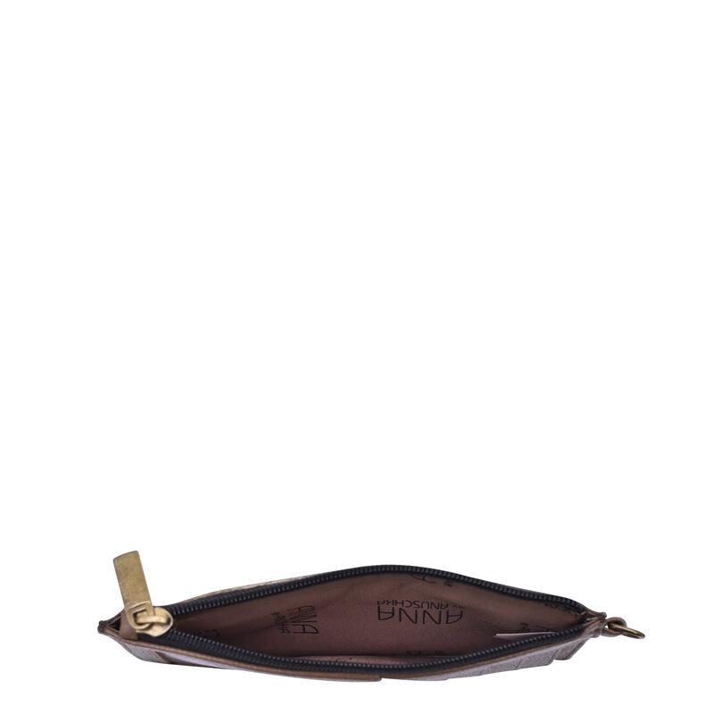 Anna by Anuschka Hand-Painted Women's Leather Storage Wallet Puppy Love One Size