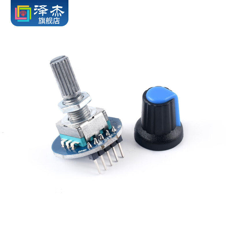 Zejie rotary encoder module with screen 360-degree encoding FOR module potentiometer digital pulse output long/short handle EC11 encoder module with knob cap