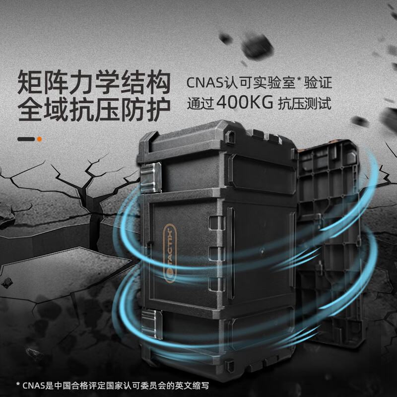 Tactix portable tool box 20-inch double-layer household multi-functional hardware electrician storage vehicle storage industrial grade 320384