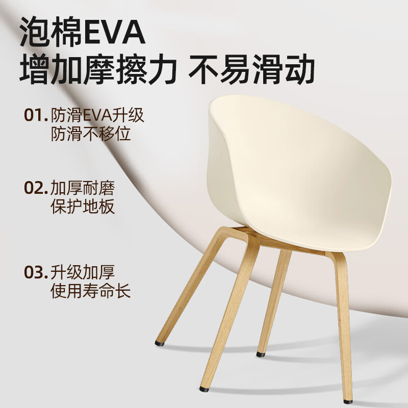 3M strong round single-sided foam foam non-slip wear-resistant silent stickers chair foot pads table and chair foot pads table leg pads dormitory sofa foot pads silent protective stickers table corner foot covers anti-slip and anti-collision square 28mm*28mm 10 pieces