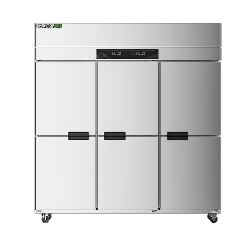 Shentop large vertical air-cooled freezer commercial hotel and restaurant kitchen fresh-keeping refrigerator six-door refrigerated tall refrigerator STL-GF36