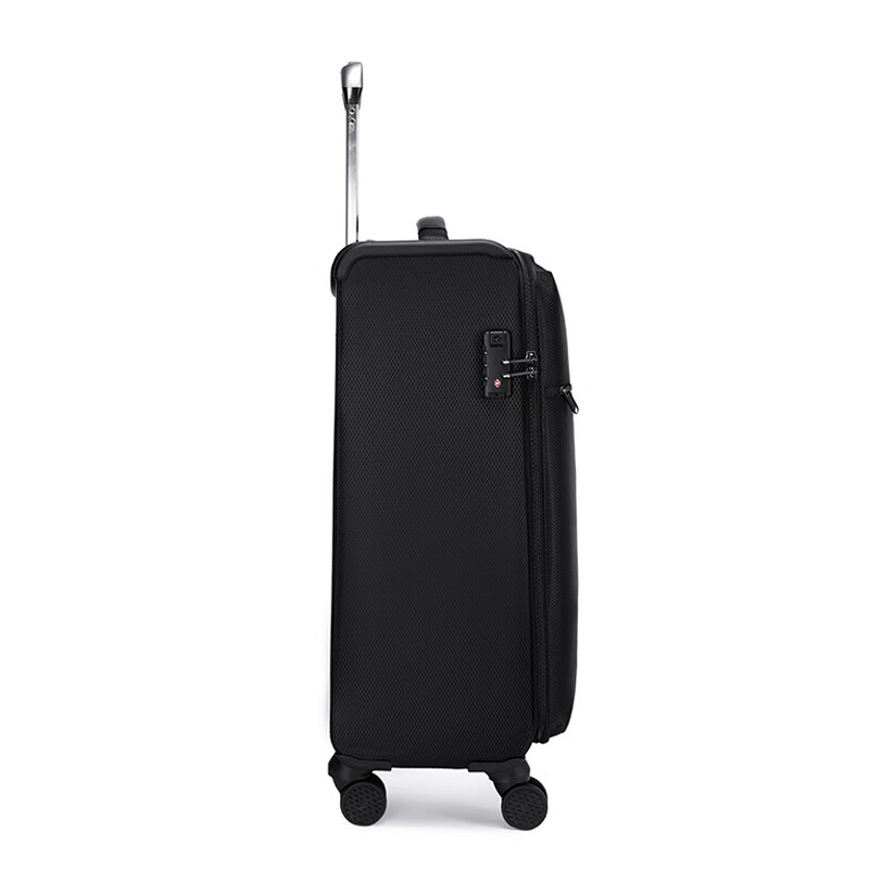 Travel Master 2025 New Ultra-Light Suitcase Women's Oxford Cloth Large Capacity Trolley Case Men's Business Travel Bag Password Boarding Case Black Zipper 30 Inch with Thickened Layer