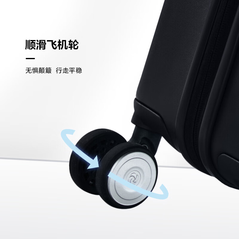 Samsonite suitcase 20-inch trolley suitcase business suitcase front opening password check-in suitcase black TD8