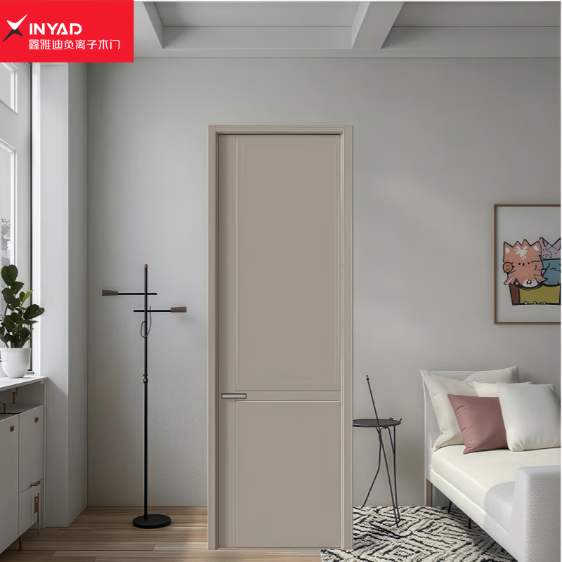 Bedroom door interior door unpainted wooden door light luxury simple high quality wooden door factory direct sale