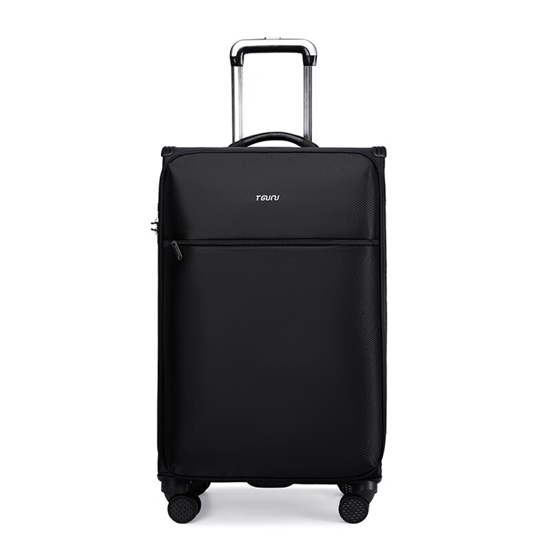 Travel Master 2025 New Ultra-Light Suitcase Women's Oxford Cloth Large Capacity Trolley Case Men's Business Travel Bag Password Boarding Case Black Zipper 30 Inch with Thickened Layer
