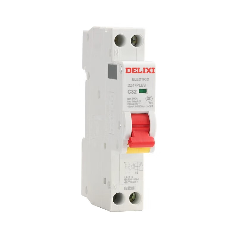 Delixi Electric Delixi DZ47PLES leakage protector 63a household 1P single chip single horse 32a air conditioning circuit breaker 25A 1P+N
