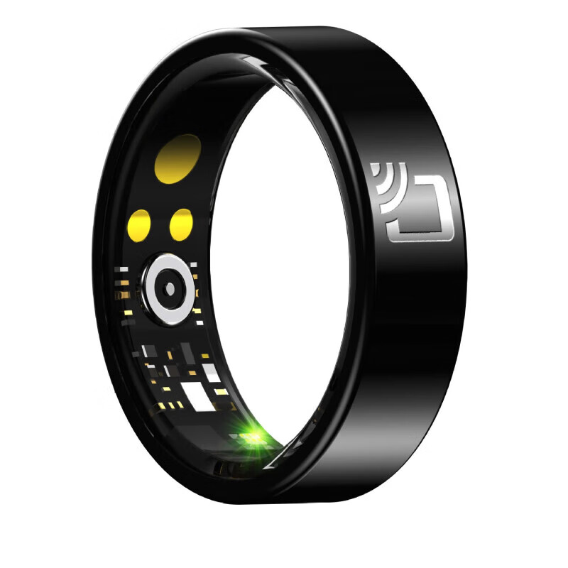 Huawei machine suitable smart ring ceramic heart rate blood pressure blood oxygen health detection sports waterproof sleep monitoring nf 11# obsidian black top with charging compartment NFC