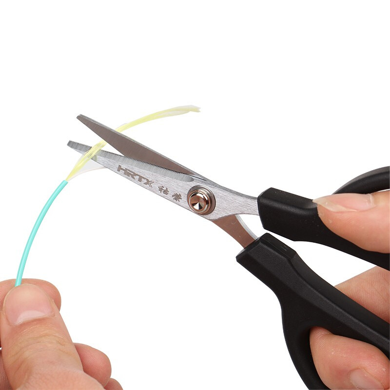 Hurong HRTX fiber optic cable fiber serrated Kevlar scissors KF-150 aramid scissors