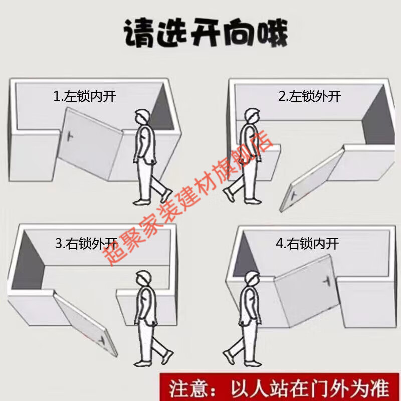 Meikejie stainless steel door 304 single door rural double door school dormitory door balcony entry security door square tube simple door 201 material 890*2050 left lock inside right opening (not)