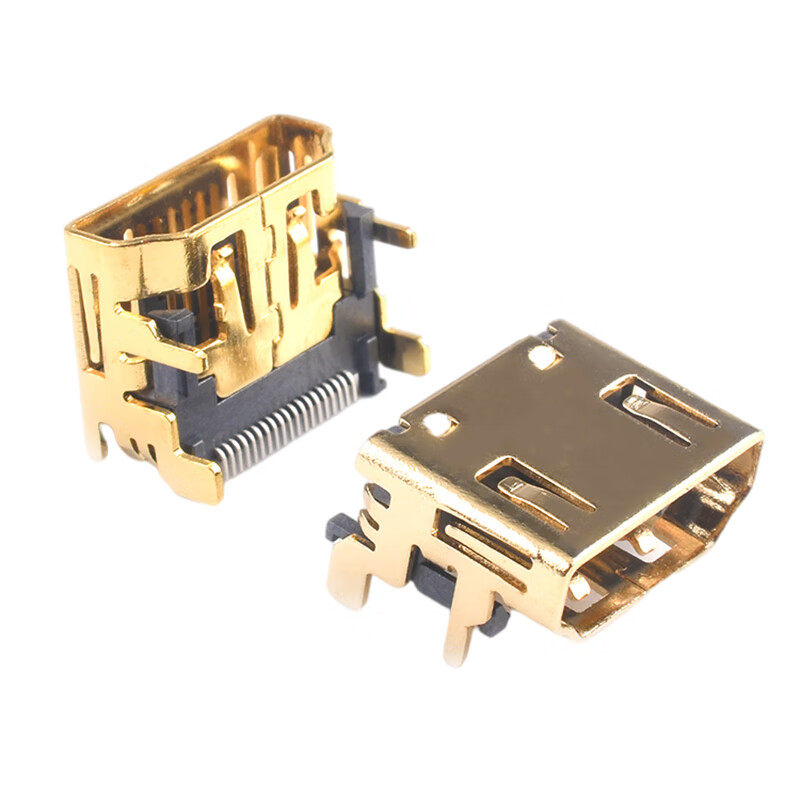 Zejie HDMI patch socket 90 degree female socket 19P patch type HD socket multimedia interface type A gold plated
