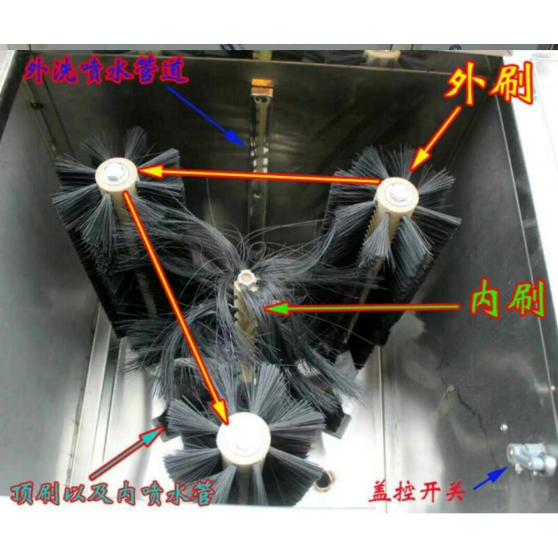 Fun bag brush bucket cap removal machine/bucket washing machine/bucket brushing machine/barrel water treatment equipment/stainless steel fully automatic bucket brushing machine bucket brushing machine