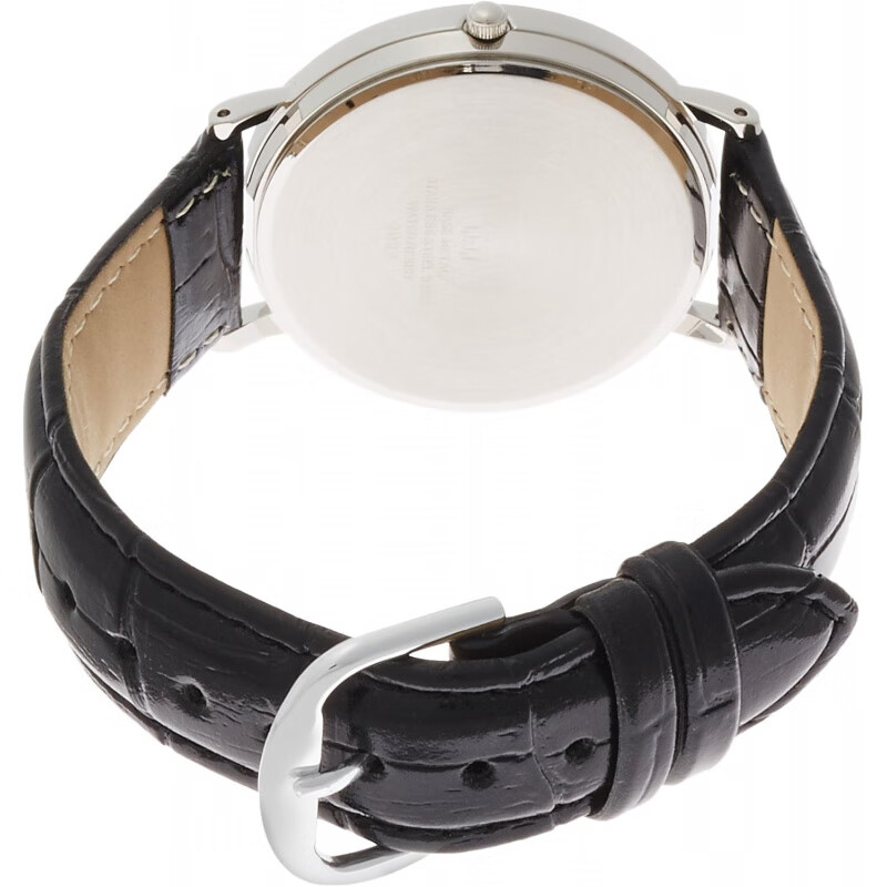 Citizen (CITIZEN) Japan direct mail Citizen watch Q996-304 overseas version pointer type waterproof leather strap watch white/black Japan direct mail