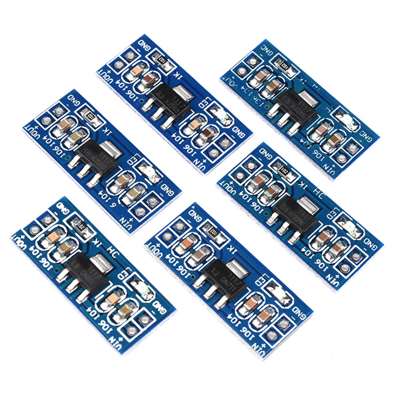 Zejie AMS1117 step-down module power board pin voltage regulator 3.3V 5.0V 1.2V 1.8V 1.5V 1117-3.3V step-down power supply module (5 pieces)