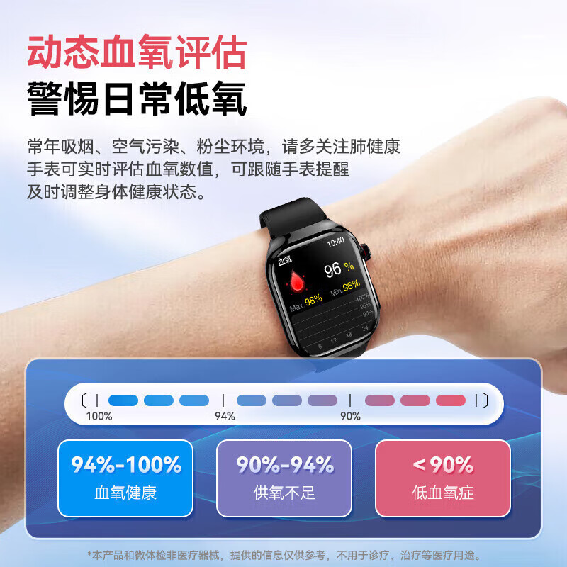 GEYOR high-end gift, non-invasive blood sugar monitoring watch, accurate blood pressure and blood lipid monitoring, smart health watch, uric acid, blood oxygen, heart rate, ECG, one-click micro-physical examination, black leather scientific research version, blood sugar, uric acid and blood lipid monitoring + high-definition call + five internal organs monitoring