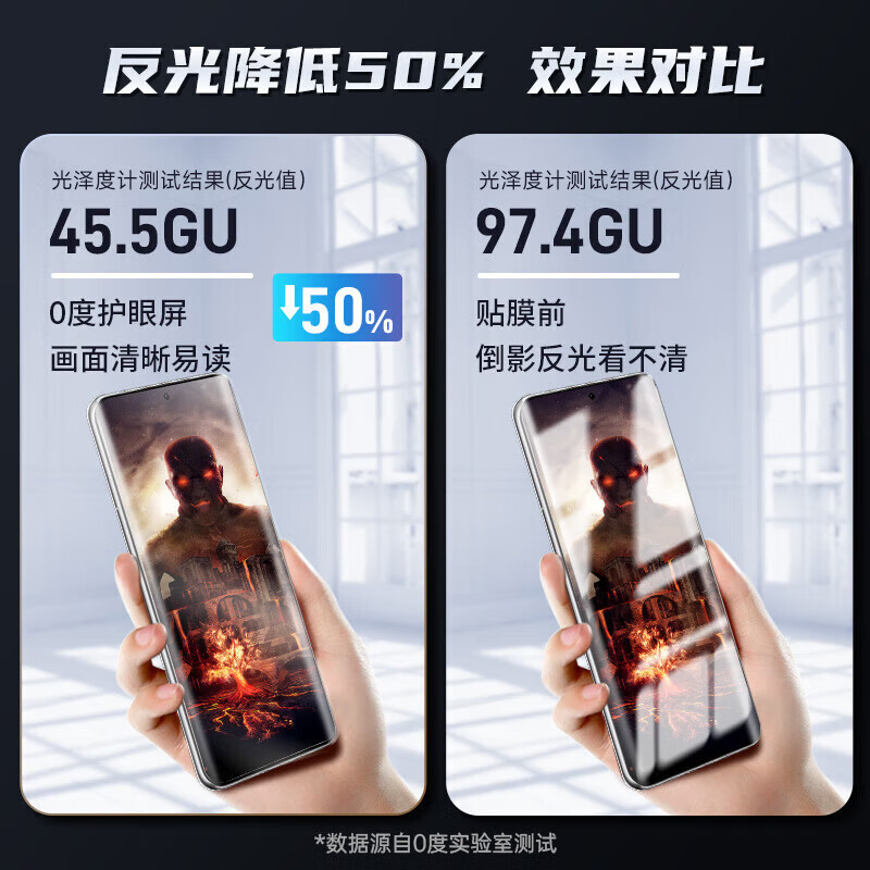 0 degree suitable for Huawei P60 P60Pro P60Art tempered mobile phone film anti-blue light eye protection film frosted anti-fingerprint full-adhesive film anti-fall protection film Huawei P60/P60Pro/P60Art universal-2 pieces AG medical eye protection anti-blue light anti-ray-eight protection