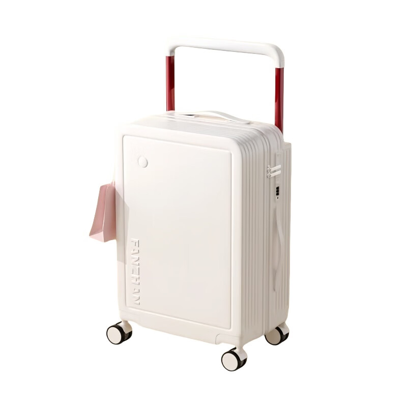 Kangaroo (KANGAROO) wide trolley suitcase new 18-inch small multi-functional lightweight boarding case high-looking student thickened suitcase shell white cup holder + charging interface + hook 18 inches can be boarded by airlines