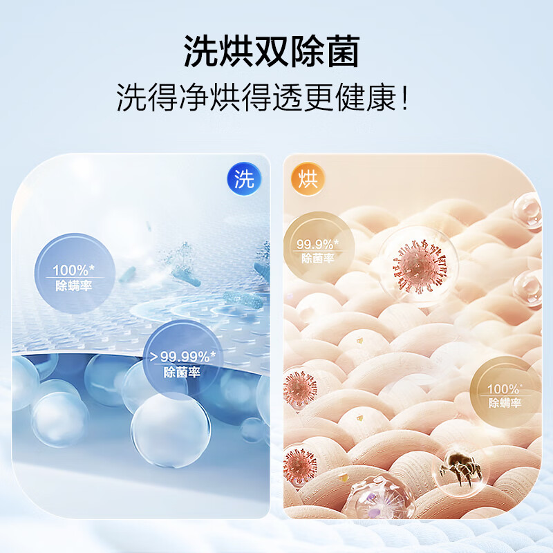 Haier primary color drum washing and drying set 10KG fully automatic washing machine + heat pump dryer Home appliances JD.com self-operated MATE29S+39PLUS