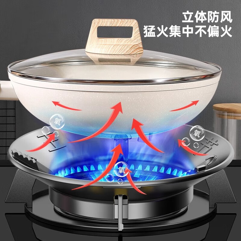 WCZ German high-end gas stove windshield bracket windshielding fire hood energy-saving windshield universal gas stove stove home fire gathering windshield upgraded four-claw universal (1 piece)