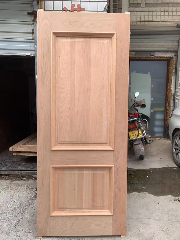 Wen Yijia North American red cherry log bathroom door indoor room door bedroom kitchen double door villa whole house North American red cherry