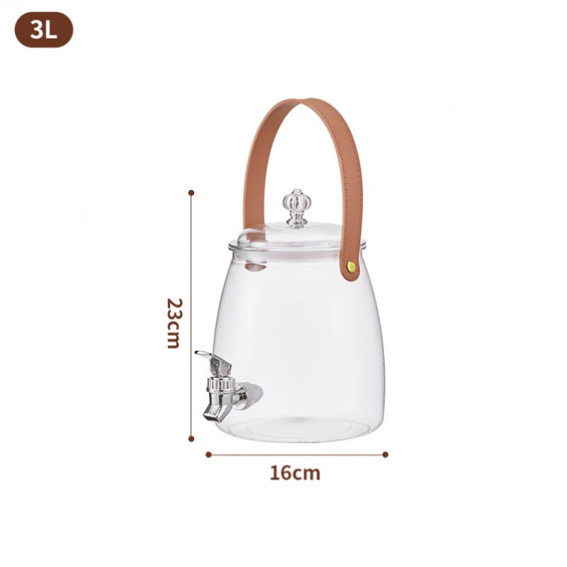 Jingsheng milk tea bucket stall with faucet large capacity sour plum soup drink fruit bucket ice cold kettle lemon bucket commercial summer 3L food material/no odor