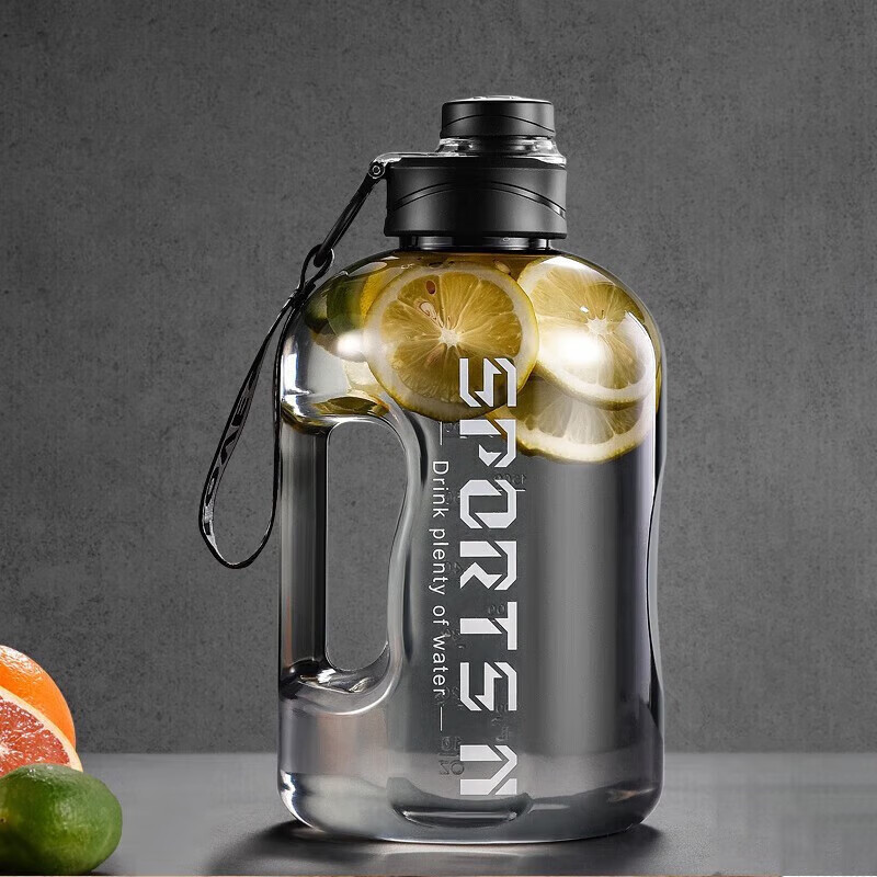 Baoguan Ton Cup Ton Bucket Water Cup Extra Large Capacity Food Grade Sports Kettle Men's High Temperature Resistant Tea Water Separation Cup Food Grade PC Ton Ton Bucket 1700ml