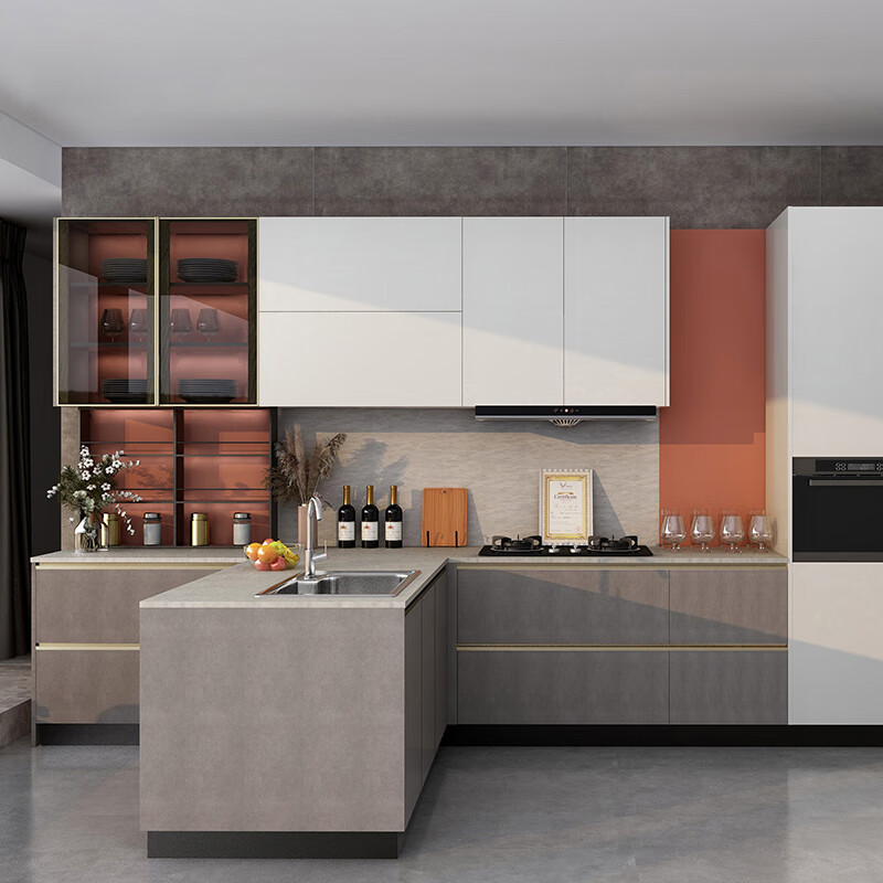 Haier cabinet customization, whole house customization 3.6+3.6+1.5m cabinets + 22 flat wardrobes with double finishes