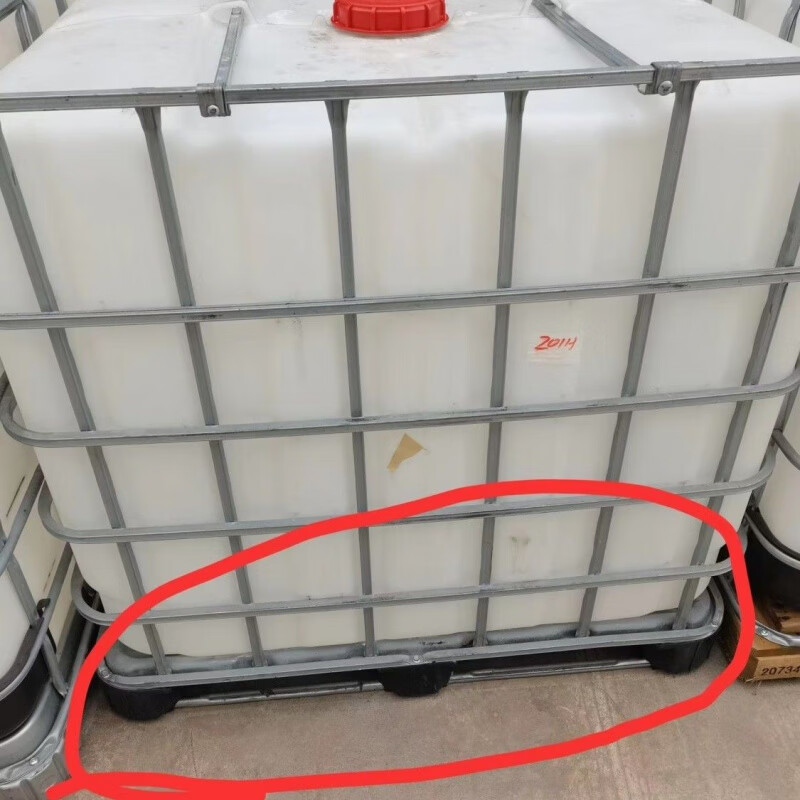 Pupan 1000L ton barrel IBC container barrel thickened water storage barrel vehicle-mounted chemical barrel shaped water tank horizontal diesel barrel 70% new wood bottom (buyer bears freight)