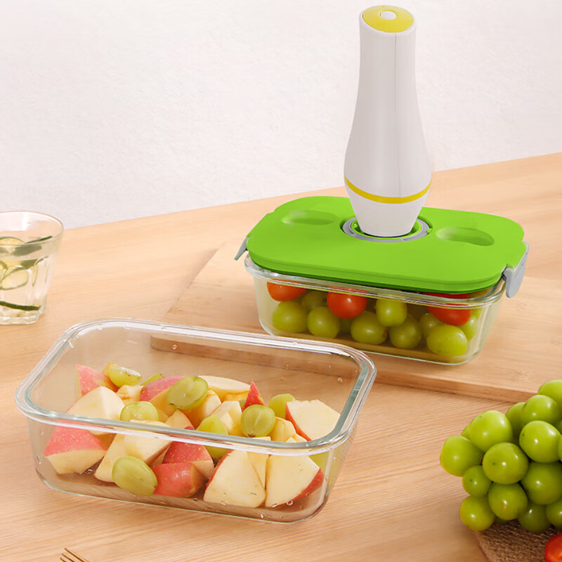Dapai wireless vacuum sealing machine household fully automatic food plastic sealing machine wet and dry fresh-keeping machine fresh-keeping box 640ML high borosilicate glass + hand pump