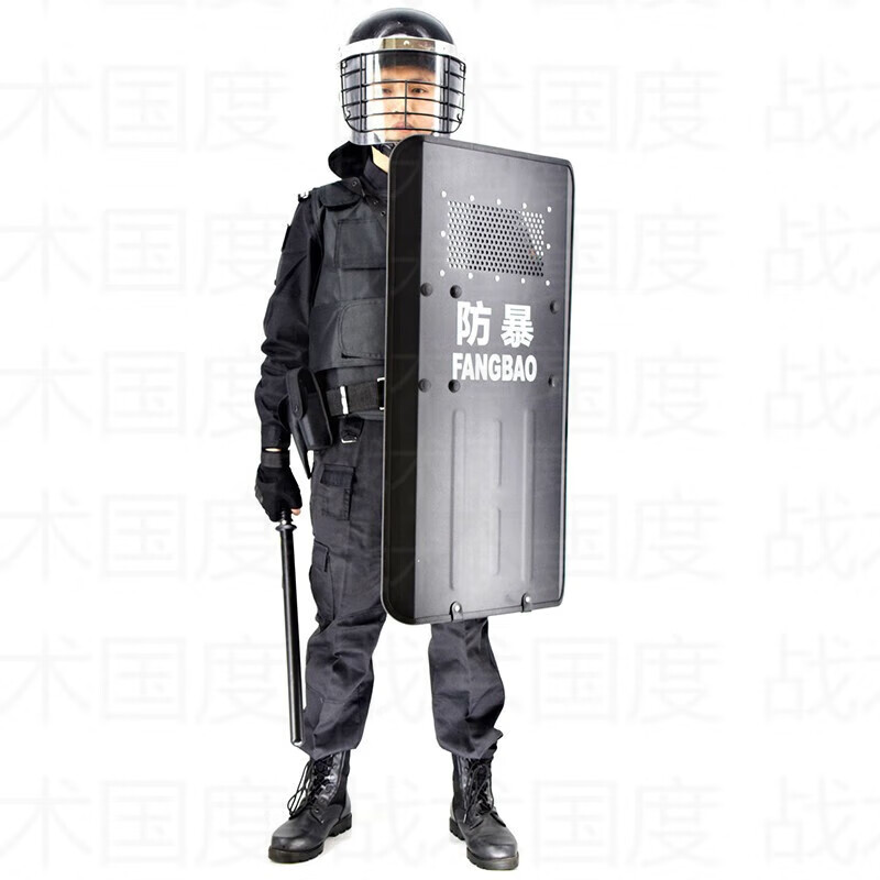 Tactical Nation Aluminum alloy shield black edge Explosion-proof shield 2mm anti-riot anti-terrorism stability maintenance security equipment security equipment