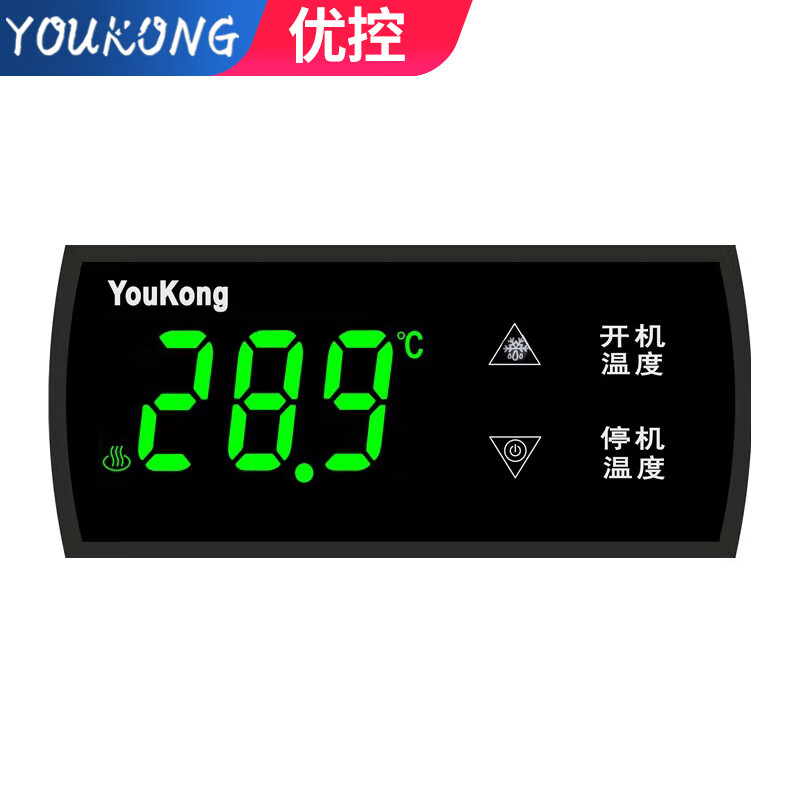 Ni Zhier Intelligent Temperature Controller Electronic Digital Display Thermostat Refrigerator Freezer Automatic Hot and Cold Conversion Adjustable Temperature Black YK-3035 Refrigeration or Heating + Lighting