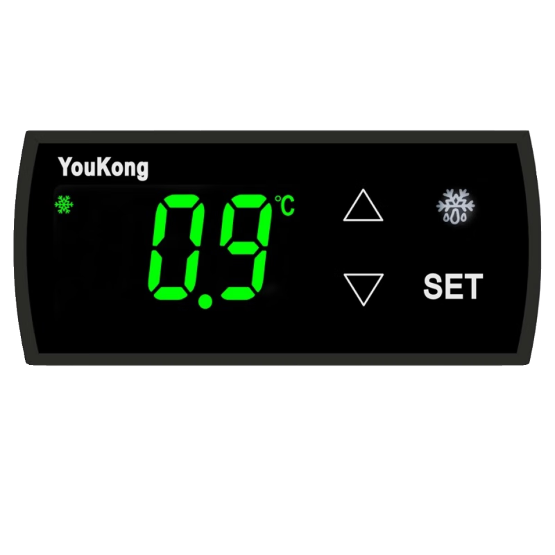 Ni Zhier Intelligent Temperature Controller Electronic Digital Display Thermostat Refrigerator Freezer Automatic Hot and Cold Conversion Adjustable Temperature Black YK-3035 Refrigeration or Heating + Lighting