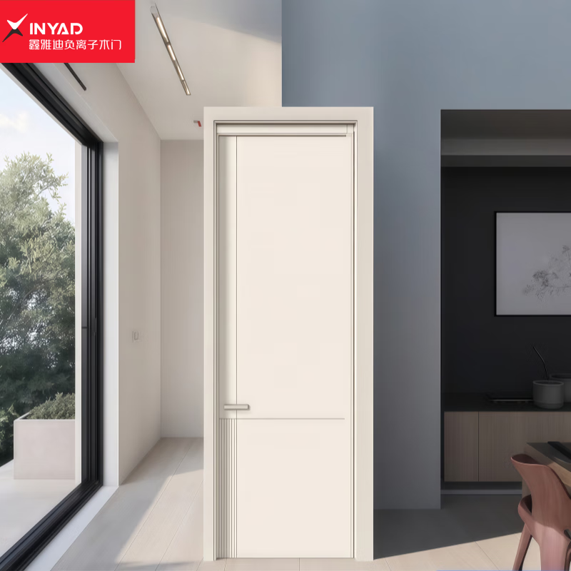 Bedroom door interior door unpainted wooden door light luxury simple high quality wooden door factory direct sale