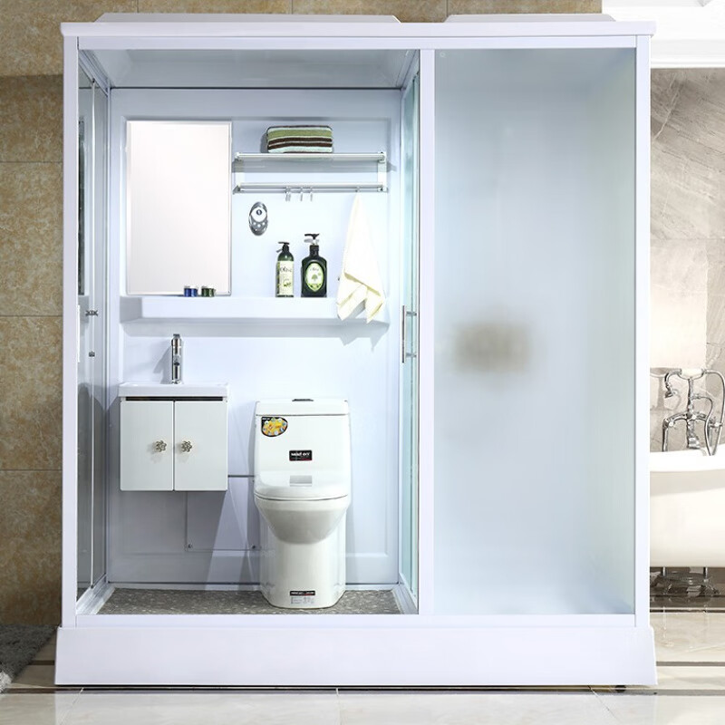 CleanDell integrated shower room bathroom bathroom dry and wet separation integrated shower room partition with toilet side door 190*120*220 (left) without steam