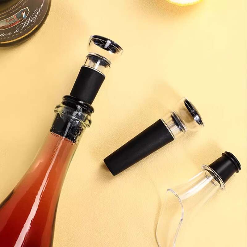 Porcelain Charm Red Wine Bottle Stopper Red Wine Stopper Universal Vacuum Bottle Stopper Wine Preservation Sealing Cap Sealer Storage Storage Pull-out Vacuum Red Wine Stopper