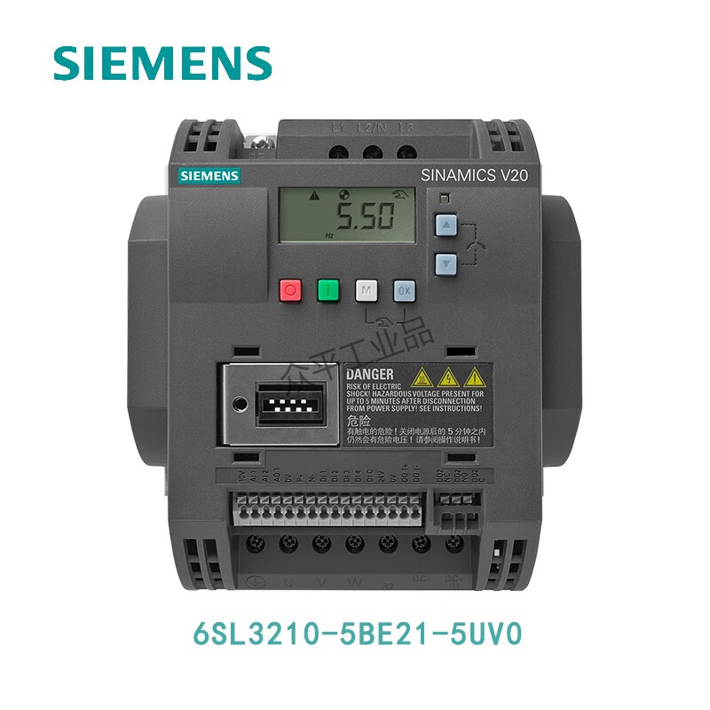 Siemens inverter V20 series 6SL3210-5BE 0.37KW to 30KW 1.3A to 60A 6SL3210-5BE21-5UV0丨1.5kW