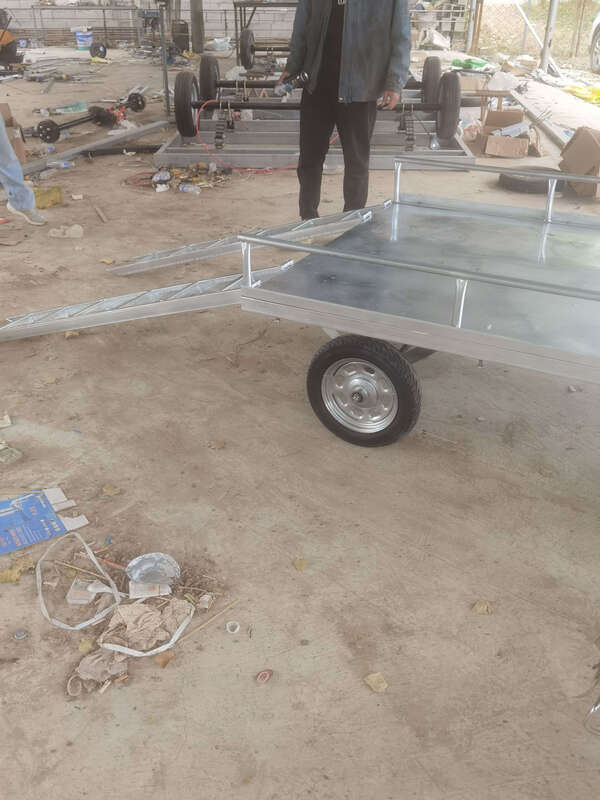 Kezitu Internet celebrity hanging bucket outdoor pulling car electric vehicle motorcycle bicycle rear hanging small trailer stall pulling goods camping fishing 150*100 (heavy-duty four-wheel front wheel turntable 3500