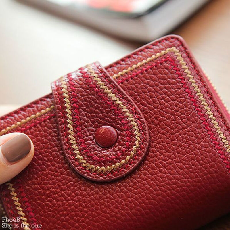 Ye Yu 2025 Trendy European and American Fashion Small Wallet Women's Genuine Leather Texture Anti-Theft Swipe Multi-Card Slot Card Holder Soft Leather Wallet Black Regular Edition