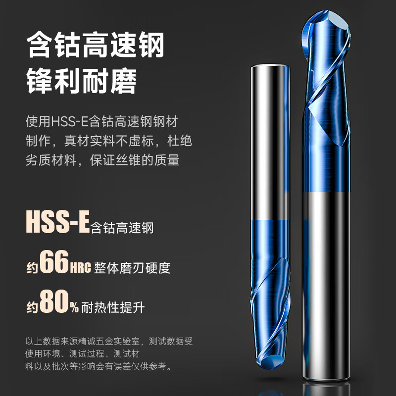 Mr. Fujino Fujinoi 65 degree tungsten steel ball cutter carbide CNC tool end mill stainless steel special R-shaped ball head mill R7*14D*150 blue
