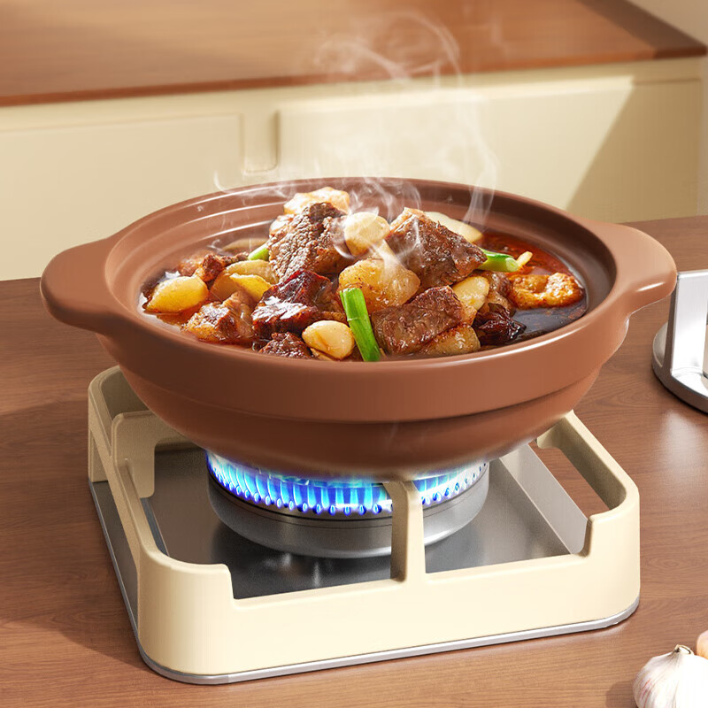 Casserole household clay pot rice casserole gas stove special high temperature resistant ceramic tile clay pot dry-cooked stew pot soup pot 2.8L - with lid, suitable for 5-6 people 2.8L