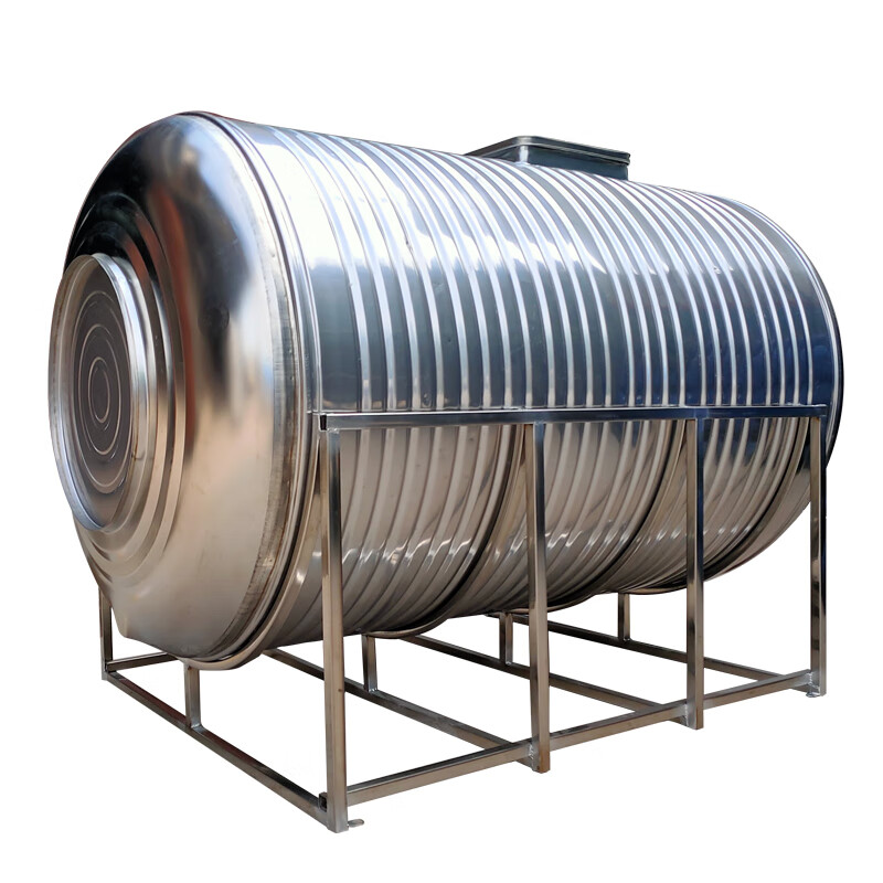 304 stainless steel water tank horizontal water storage tank water tower household flat thickened solar roof kitchen water storage bucket 0.25 tons
