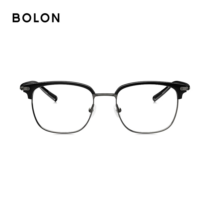 BOLON Tyrannosaurus glasses classic best-seller myopia glasses frame light business eyebrow frame optical mirror men's and women's BJ6105 B10-dark gun/bright black single frame