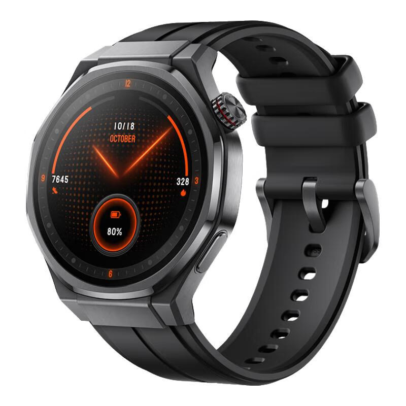 Honor Watch WATCH 5Ultra Smart Call eSIM Phone Blood Oxygen Heart Rate Sleep Monitoring Heart Guard Mobile Payment Men's Sports High-End New Watch Pro Speedster Black Silicone Strap-Free Order Gift
