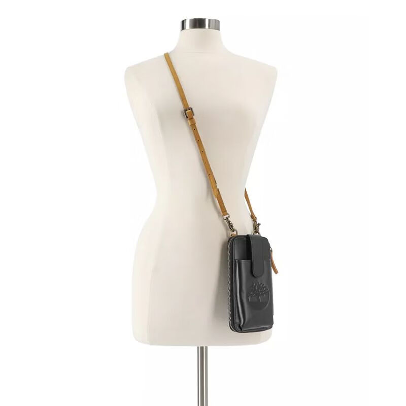 Timberland Women's Wallet Portable Crossbody Bag Mobile Phone Bag Anti-RFID Technology 12 Card Slots Valentine's Day Shopping Black