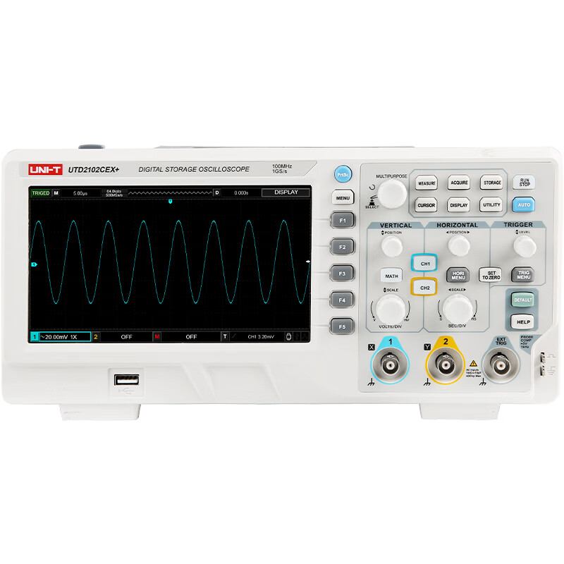 UTD2102CEX+ dual-channel 100M digital storage oscilloscope UT2202CEX large widescreen 200M UPO7102Z 100M dual-channel 8-inch large screen