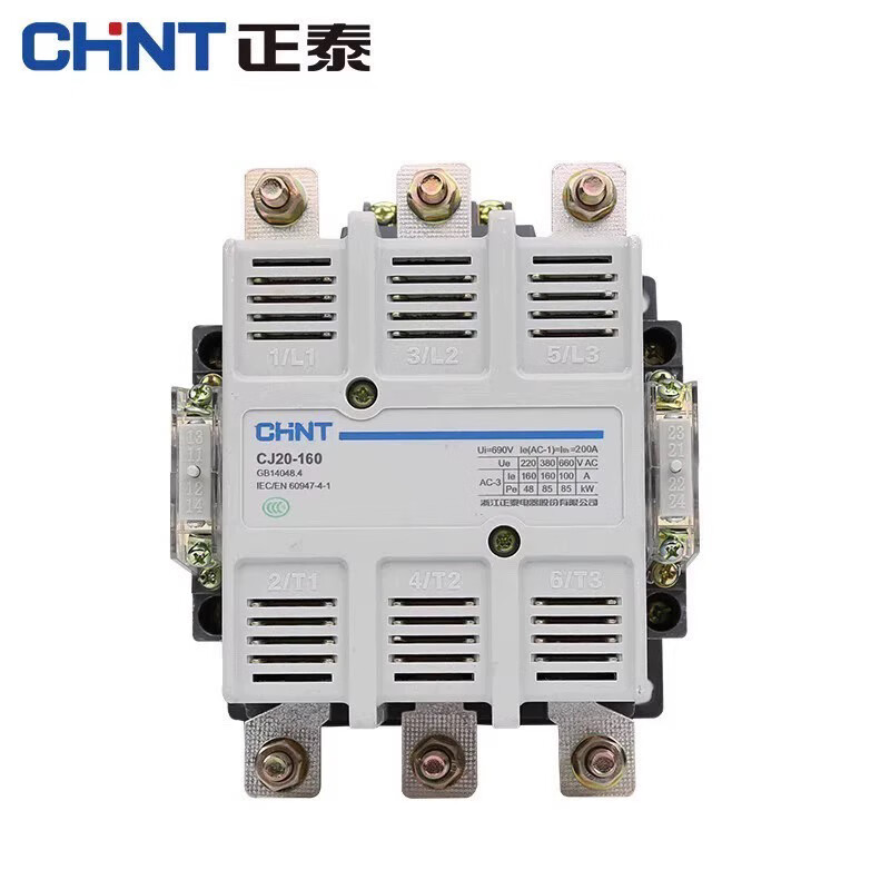 Chint AC contactor CJ20-63 100 160 400 630A 110v 220v 380v silver contact CJ20-160 silver contact AC 380V