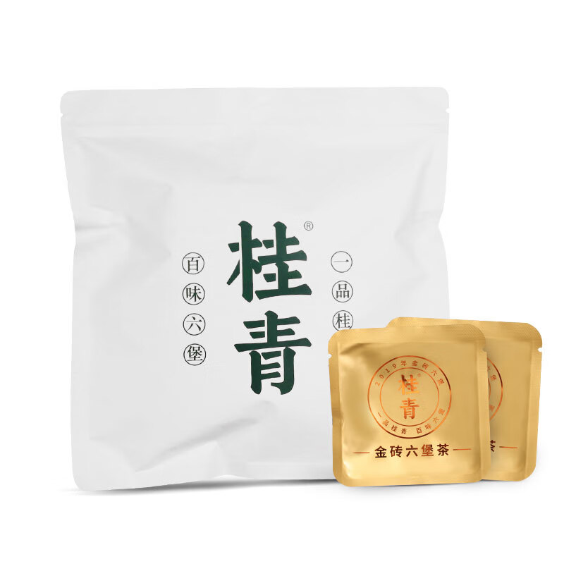 Little Senior Sister Reviews Tea Guiqing 2019 Special Brick Liubao Tea Authentic Guangxi Wuzhou Specialty Dark Tea 500g 56g (3.5g x 16 bags)