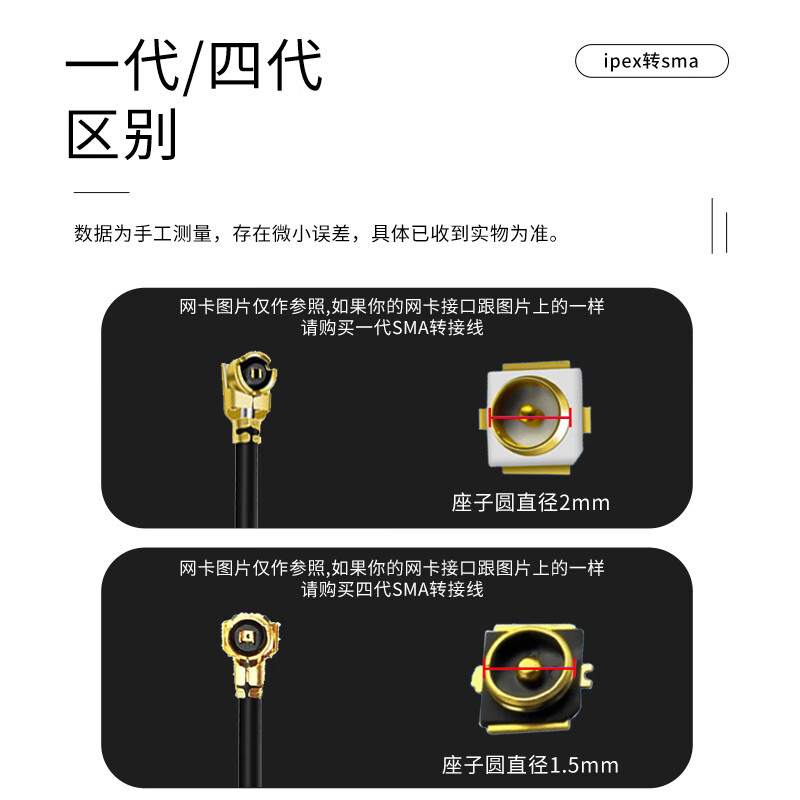 Jiudingxin ipex to SMA female inner pin connection cable WIFI/GSM/3G/4G male and female module adapter antenna IPEX4 generation JDX-IPEX4/SMAK-025